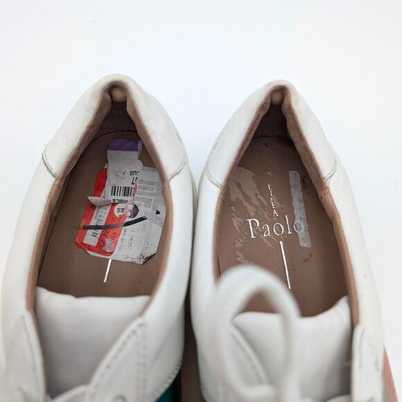 Linea Paolo Karis Mixed Media Platform Sneakers Women's White Size US9.5M EU40 - Picture 10 of 12